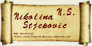 Nikolina Stjepović vizit kartica